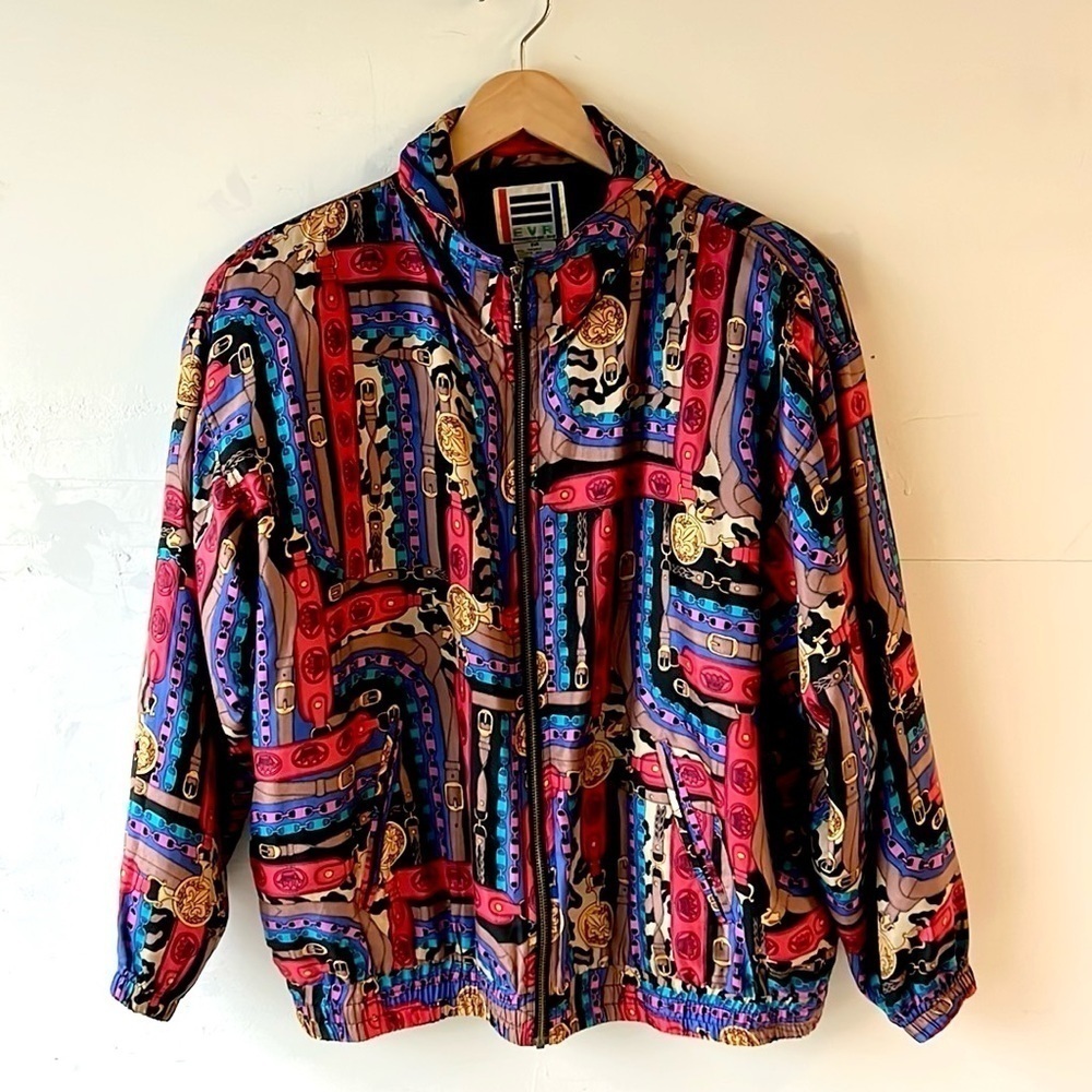 80’s Silk Equestrian Print Jacket